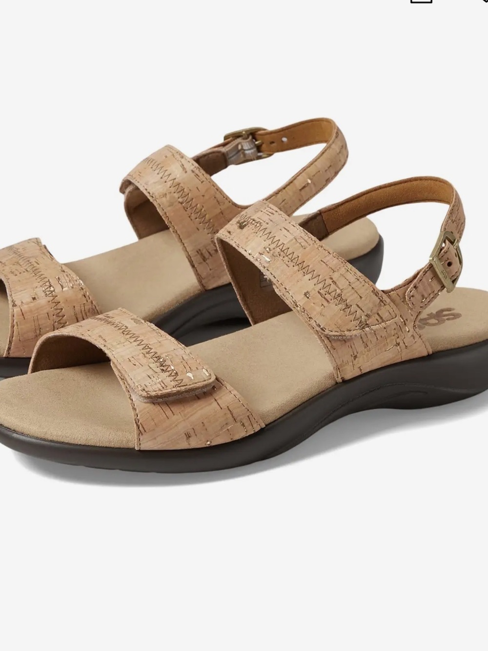 SAS Nudu sandals in the Golden Cork colorway size 10 women’s
